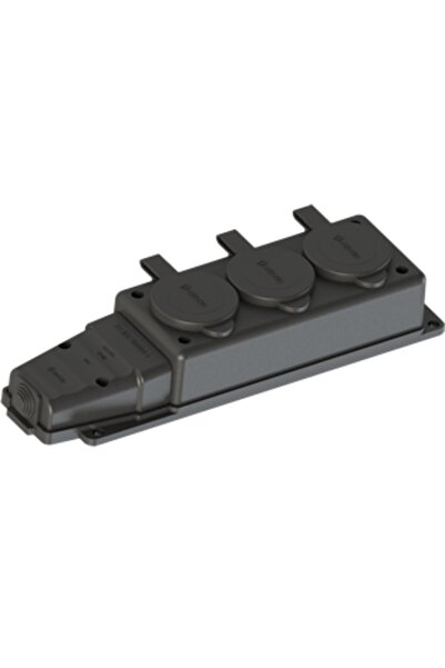 ERD TEKNOLOJİ 1x16A MONOFAZE EV TİPİ KAUÇUK ÜÇLÜ GRUP PRİZ