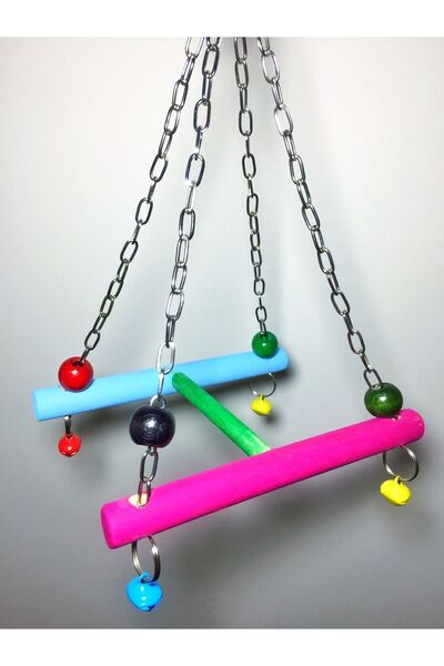 Ciko Kafes Colorful Swing with Chain for Birds