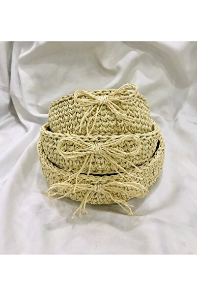 afralya home Кошик для сортування кошиків - набір з 3 штук, багатофункціональний, ручної роботи з паперової нитки