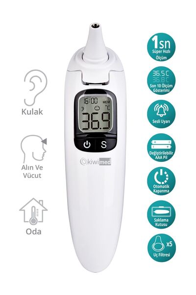 Kiwimed Kiwi Çok Fonksiyonlu Ateş Ölçer