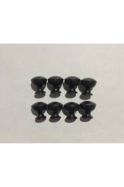 SGS Drawer Button Handle Metal Black Stainless 8 Pcs