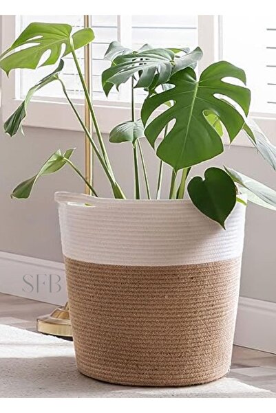 HomeTurko 30x30cm Σκανδιναβικού στυλ Οργανωτής αποθήκευσης από γιούτα και γλά...