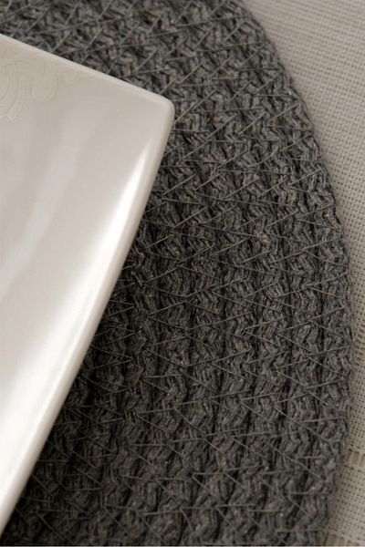 balliev American Service Lux Grey Jute Plată - Prezentație Plată Coaster 1 bucată
