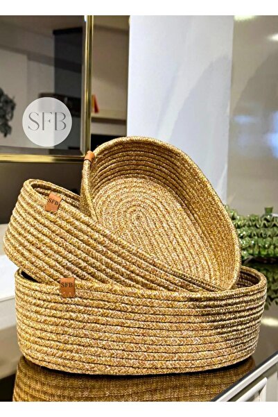 HomeTurko سلة بتصميم بوهيمي وسلة بتصميم إسكندنافي - منظم هدايا من الجوت والخوص