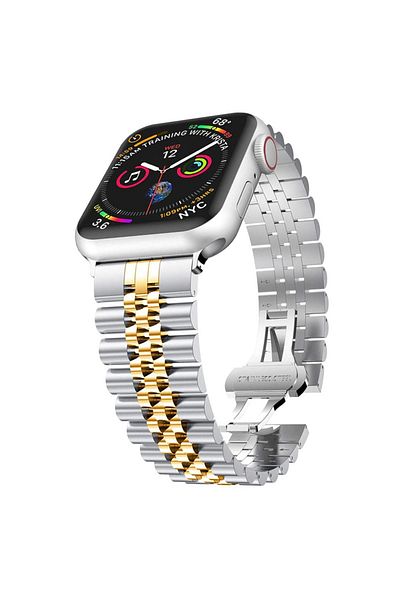 Dexmon Apple Watch 2 3 3 4 4 4 4 5 6 6 6 7 8 8 9 SE 38-40-41 مم متوافق مع سوار المعصم المعدني الفولاذي من الفولاذ المقاوم للصدأ