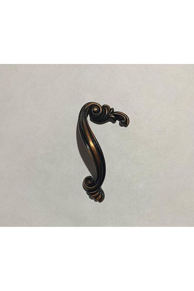SGS Closet Drawer Handle Tumbled Model Plastic Screw Inter:6.4Cm 1 Pcs