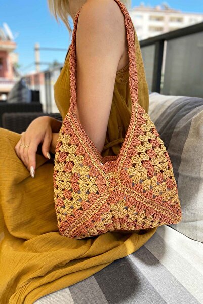 inroen Üç Motifli Özel Tasarım Kağıt İp Çanta