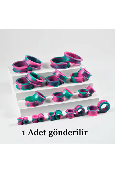 Karınca Piercing Yumuşak Silikon Tünel Genişletici Mermer Desenli Flesh Tunnel Plug Expander Kulak Tünel Piercing