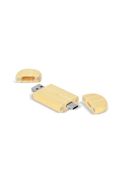 Gülay AVM Otg Flash Memory Type-c Wooden Memory with Wooden Box 64 Gb Capacity Phone Compatible Usb 103 64 Gb