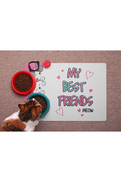 MARSA 50x30 Machine Washable Cat-Dog Pet Food and Water Coaster