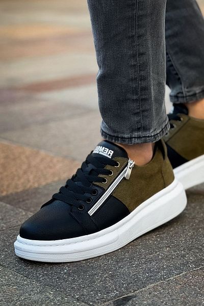 remss Pantofi sport cu șireturi Jacob RS601 Black Khaki pentru bărbați