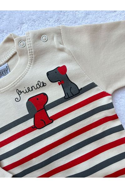 MBK GARDEN Friends Printed Sweatshirt and Tracksuit Set for Baby Boy - Set of 3