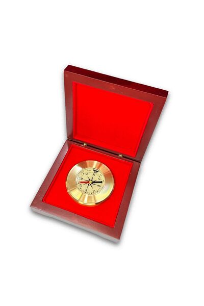 Gülay AVM Ahşap Kutulu Lüx Pusula Özel Kutu Şık Görüntülü Hediyelik Pusula GL...