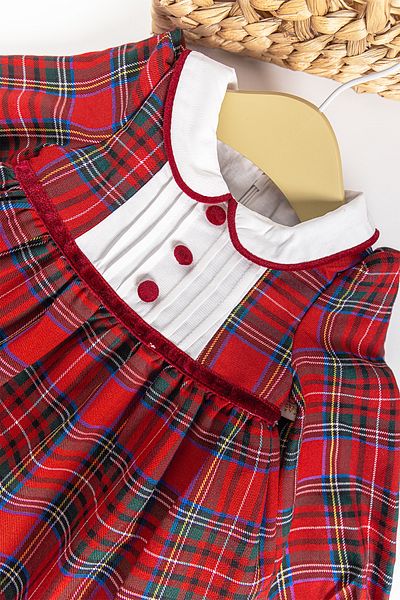 Babymod Plaid Baby Collar Baby Girl Dress