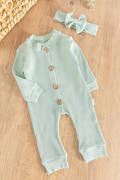 Babymod Front Buttoned Bandana Baby Girl Jumpsuit