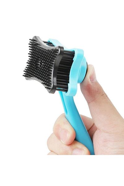 CMT Cat Dog Automatic Cleaning Button Combing Feather Bristle Brush