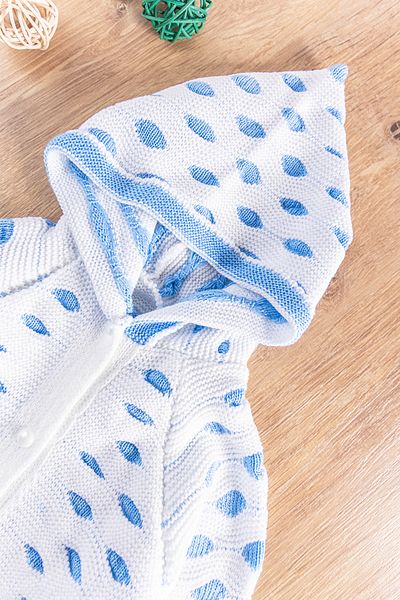 Babymod Hooded Polka Dot Baby Girl/Boy Knitwear Cardigan