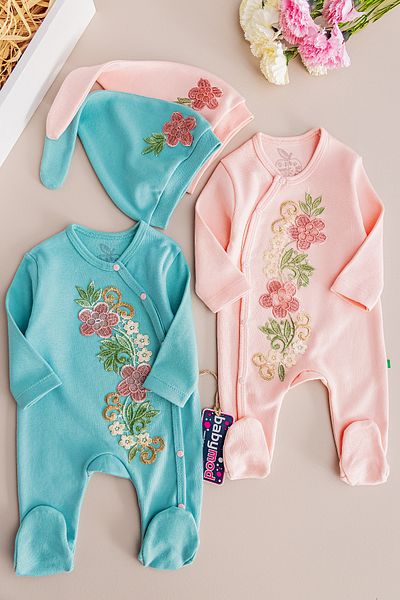 Babymod Baby Girl Jumpsuit Laced Double Long Sleeve Jumpsuit Set