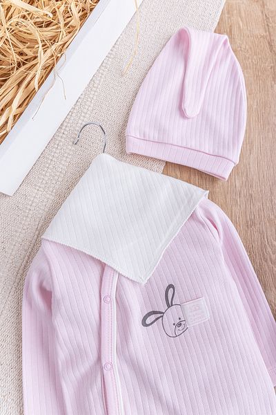 Babymod 2-Piece Long Sleeve Baby Girl/Boy Jumpsuit Set with Rabbit Figure