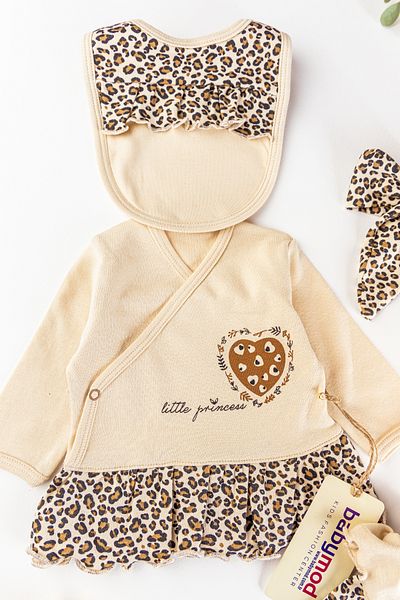 Babymod Leopard Printed 5 Piece Baby Girl Hospital Outlet Baby Set
