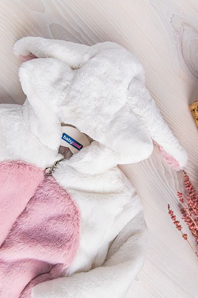 Babymod Welsoft βελούδινο κοριτσίστικο παλτό με αυτιά κουνελιού