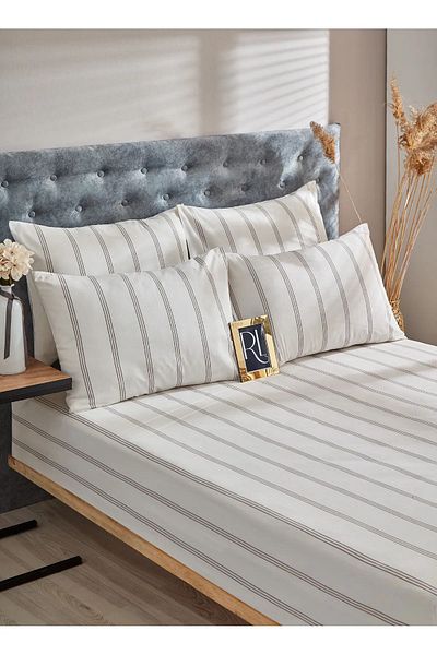 esseHM Atlantis Striped Cotton Pillowcase - Single, Double and King Size