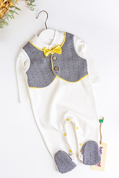Babymod Baby Boy Jumpsuit with Vest and Bow Tie