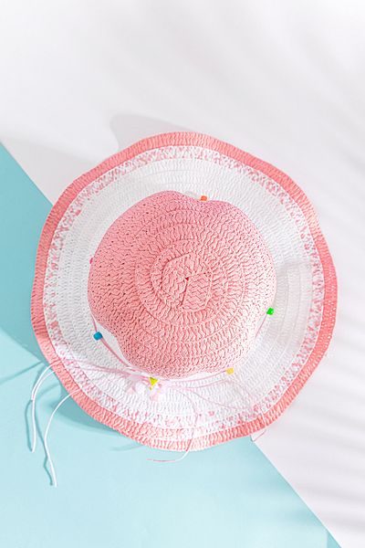 Babymod Bead Decorated Girl's Straw Hat
