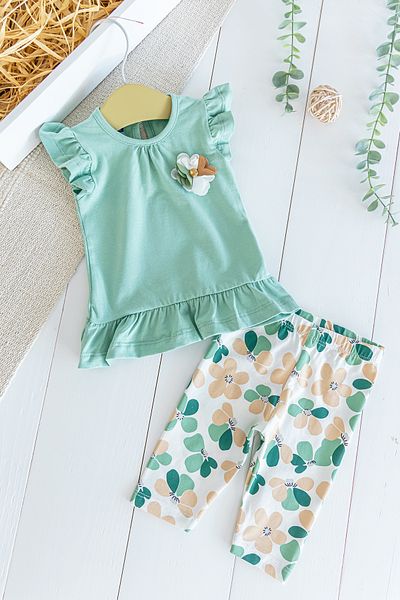 Babymod Floral Patterned Summer 2-Piece Baby Girl Set