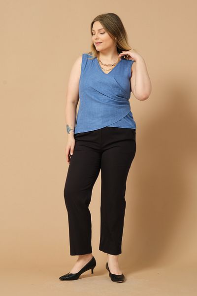 Shahiqa Bluză Plus Size din in - Închidere uscată