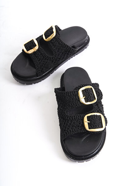 öz se shoes WİNNY Жіночі щоденні трикотажні сандалі на двох застібках