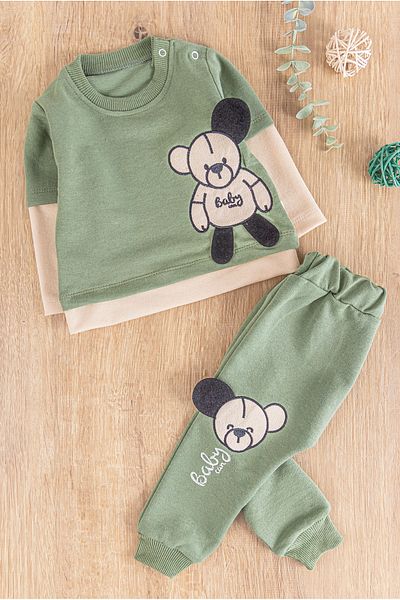 Babymod 2-Piece Baby Boy Set with Teddy Bear Figure