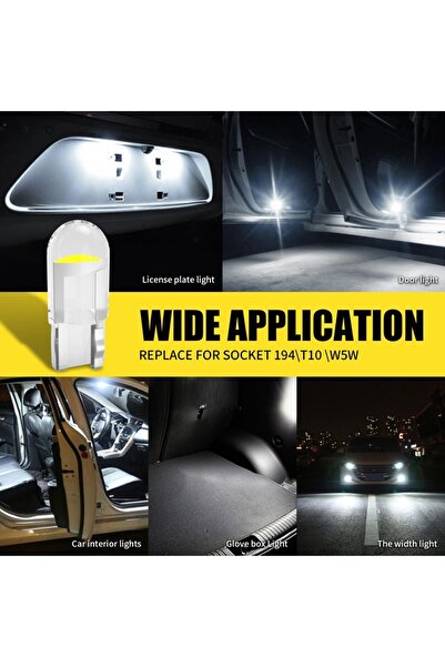 MeyZone Yeni Nesil T10 Led Dipsiz W5w Buz Mavi ( Ice Blue ) Park Tavan Plaka Ampülü