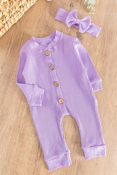 Babymod Front Buttoned Bandana Baby Girl Jumpsuit