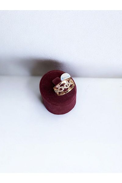 XUPING JEWELRY Rose Gold Ring - Stone Detailed