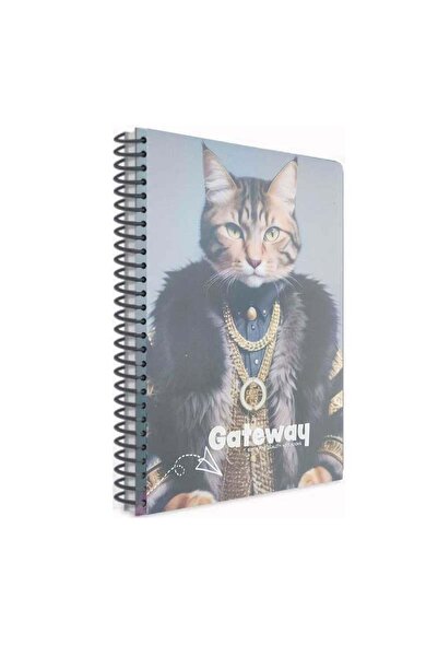 Gıpta Gateway Spiralli Tekir Plastik Kapak 80 Yaprak A4 Kareli Defter