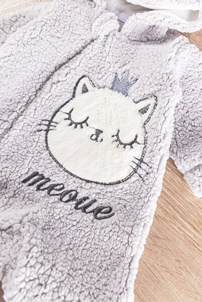 Babymod Welsoft Plush Baby Girl/Boy Jumpsuit - Cat Figure