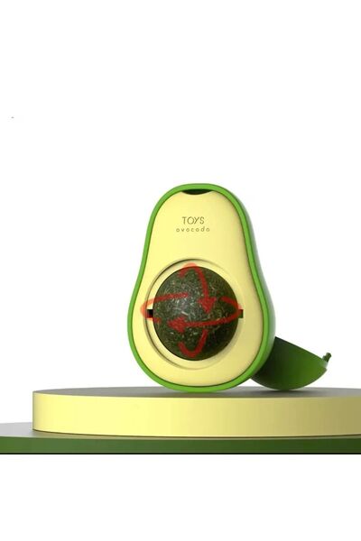 MİO Sevimli Avokado Şekilli Doğal Catnipli Yenilebilir Kedi Nanesi Otu Kedi Yalama Topu Ve Kedi Oyuncağı