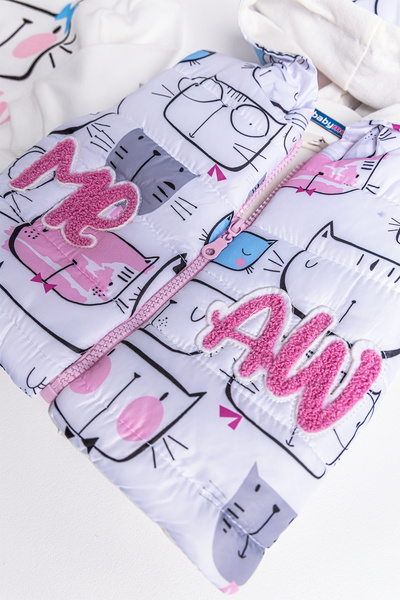 Babymod Baby Girl Set Cat Patterned Baby Girl Inflatable Vest Set