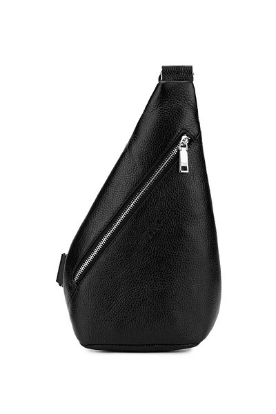 Tamer Tanca Genuine Leather Men's Black Body Bag