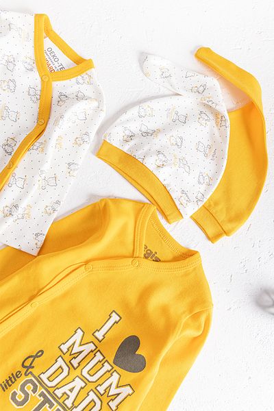 Babymod I Love Mum & Dad Printed 2-Piece Baby Rompers Set