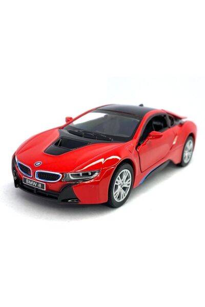 Kinsmart Bmw I8 - Çek Bırak 5inch. Lisanslı Model Araba, Oyuncak Araba 1:36