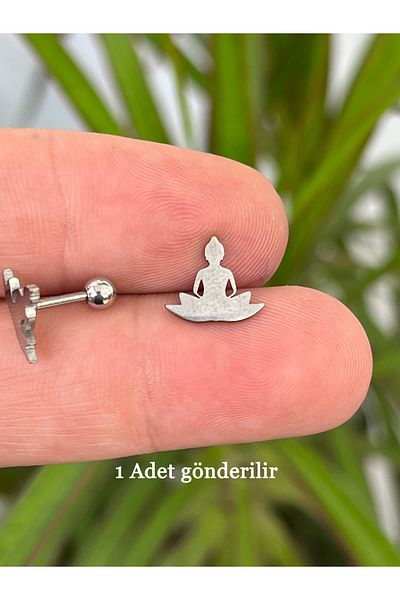 Karınca Piercing Yoga Namaste Shanti - Ear Piercing and Conch Helix Flat Cartilage Earrings Surgical