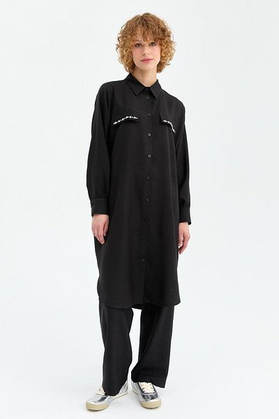 Esswaap Black Pearl Detailed Pocket Cover and Trousers Eco Set