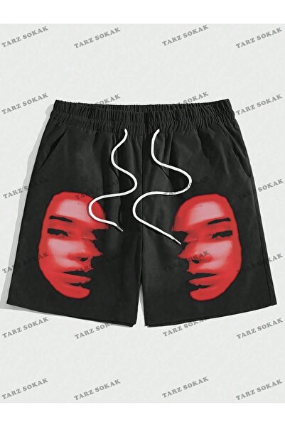 perseusshopping Pantaloni scurți de vară retro unisex Harajuka Anime Y2K - KO...