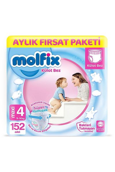 Molfix Panty Diapers Size 4 Maxi Monthly Opportunity Package 152 Pieces