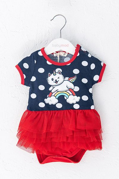 Babymod Cat Figured Summer Baby Girl Jumpsuit