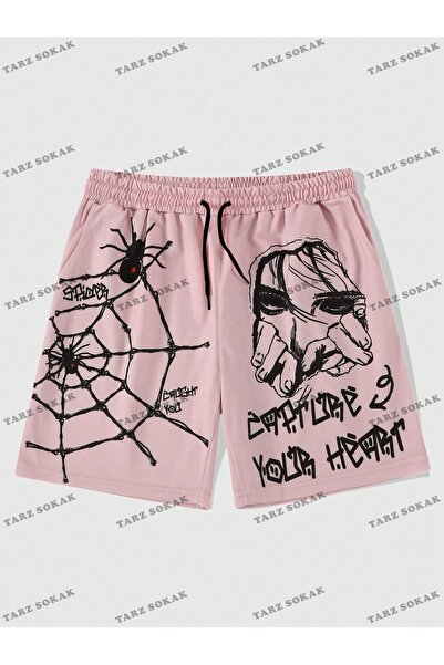 perseusshopping Y2K شورت صيفي هاراجوكا أنيمي ريترو للجنسين - KOD-11534