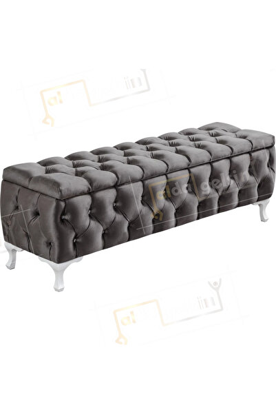 aldagelsin Lüks Sandıklı Chester Puf Bench Ayakucu Koltuk 100 Cm