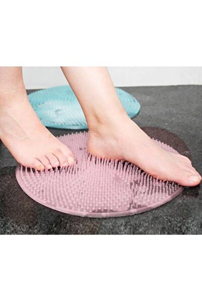 CMT Vantuzlu Banyo Fırçası Ve Masaj Pedi Yuvarlak Silikon Yer Duvar